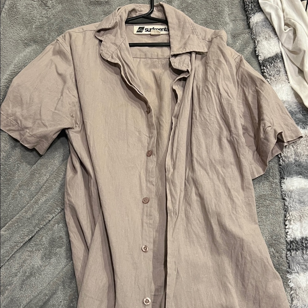 Short sleeve button down mens